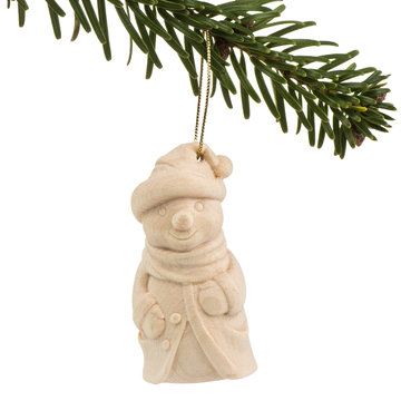 Addobbo natalizio Pupazzo di neve P9706 (5 cm, naturale)