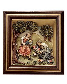 Rilievo Primavera con cornice K01301R (31 cm, colore)