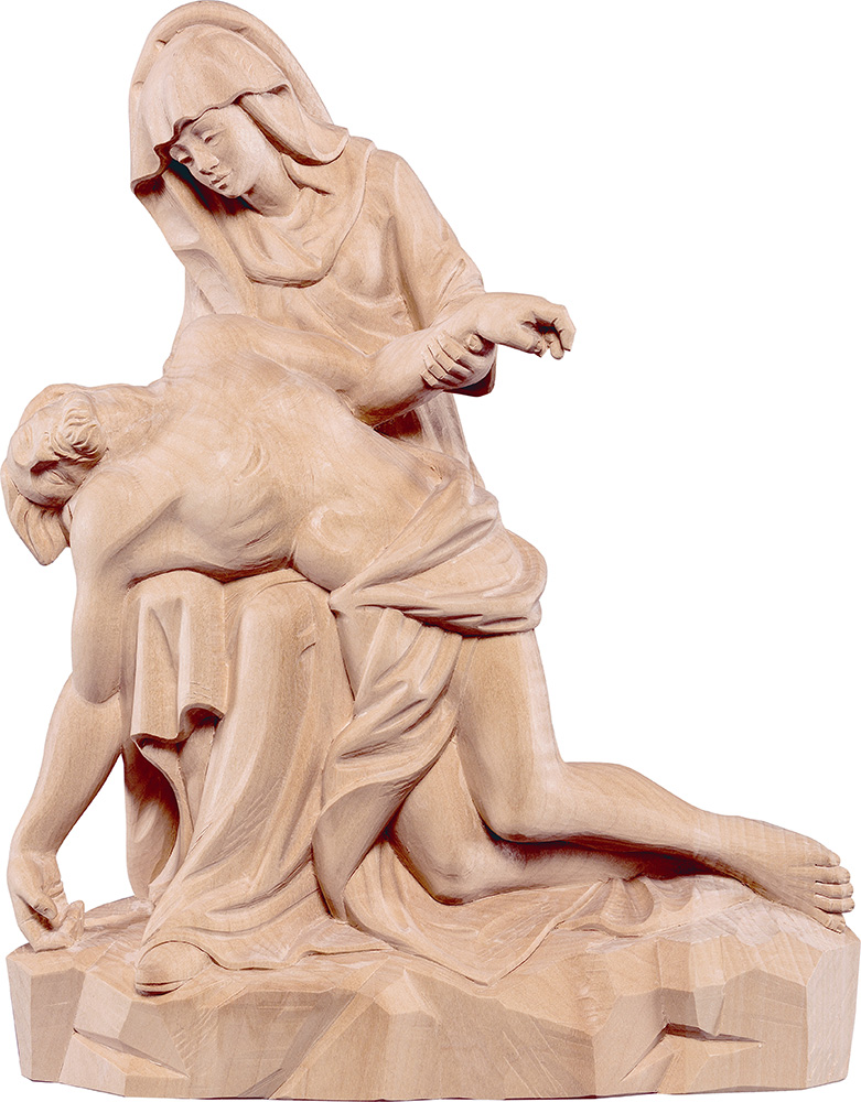 Pietà Woodcarving, nativity and chess set in wood - Italy - Val