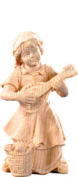 Mädchen mit Mandoline R.K. DE4422 (15 cm, lasiert)
