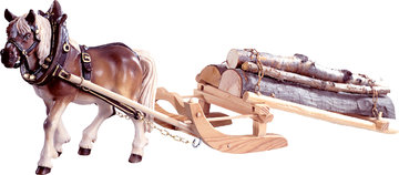 1 Draw - horse with woodsledge DE6061 (3,54", color)