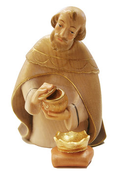 König kniend RA111006 (10 cm, lasiert)