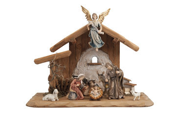 IN Set 8 figurines + stable Holy Night EI0520SET09 (3,15", color)