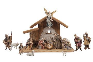 IN Set 15 figurines + stable Holy Night EI0520SET16 (3,15", color)