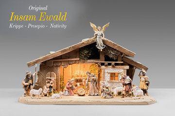 IN Set Ewald 15 figure + capanna Mühlbach EI520SETM16L (8 cm, colore)