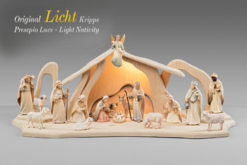 LI Set Presepe Luce 16 figure + Capanna Luce + illuminazione EI540SET19L (8 cm, colore)