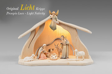 Presepe Luce SET 8 figure+Capanna Luce + illuminazione EI540SETF09L (8 cm, colore)