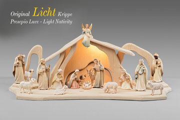 Presepe Luce SET 17 figure+Capanna Luce+illuminazione EI540SETF19L (8 cm, colore)