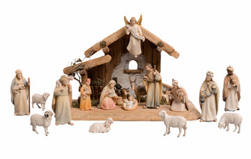 Capanna Notte Sacra + 17 figure Presepe Luce EI540NSET18 (8 cm, colore)