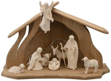 LI Set 8 figure + Stalla per famiglia Luce EI540SET09 (10 cm, naturale)