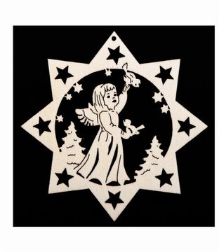Star with christmas balls EI8201 (3,15", natural)