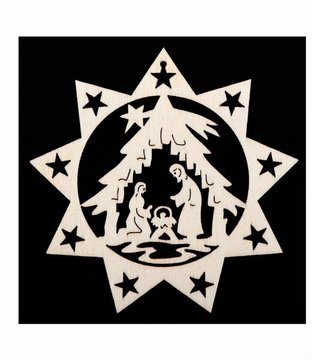 Star with nativity EI8202 (3,15", natural)