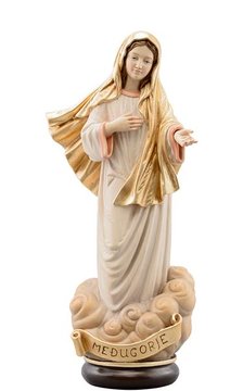 Madonna Medugorje with scarf in gold EI3079G (3,94", color)