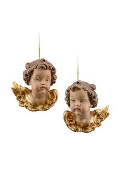 Pair of angel heads to hang EI70502H (1,18", color)
