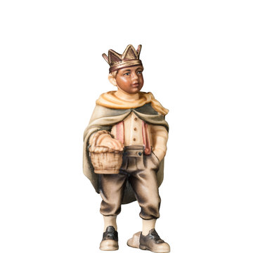 H - Sternsinger mit Korb FI427020 (6,5 cm, lasiert)