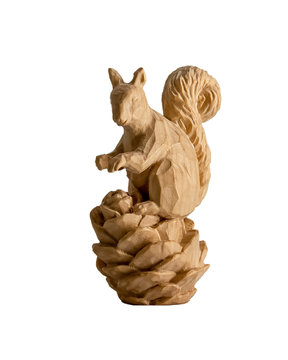 Scoiattolo su pigna di cirmolo FR9001 (8 cm, colore)