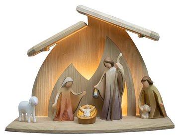 6pz. Natività Aram + LED Presepe Altea HA26131 (7 cm, colore)
