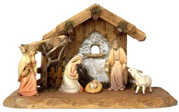 Presepe con 5Pz. Ori.Rudolf Figure HA0308 (9 cm, colore)