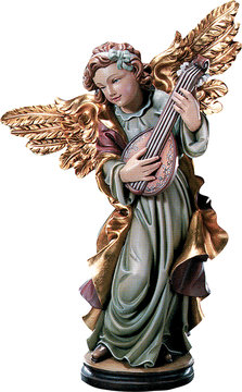 Mandolinenengel K08111 (15 cm, lasiert)