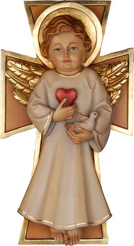 Angelo dell'amore bassorilievo K08207 (10 cm, colore)