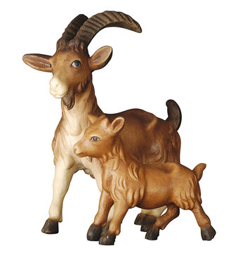 Goat with kid K0155023 (3,54", color)