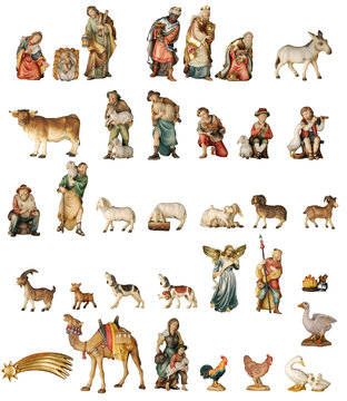 Serie 34 figure del presepio della pace K01550SK (12 cm, colore)