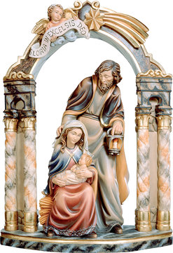 Standbogen mit Familie K01620 (30 cm, lasiert)