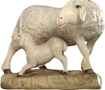 Pecora con agnello K0150014 (12 cm, colore)