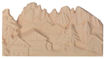 Paesaggio famiglia Sassolungo senza cornice K01315 (22 cm, naturale)