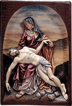 Rilievo Pietà K08260 (60 cm, colore)