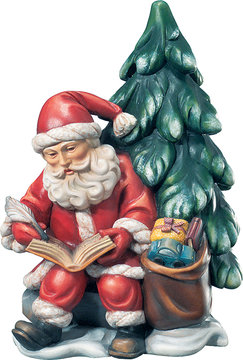 Babbo Natale con libro e albero K09002 (6 cm, colore)