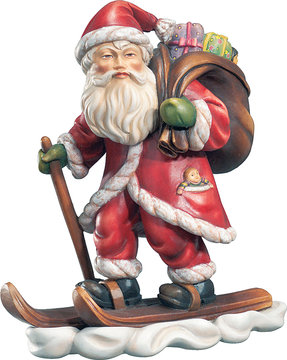 Babbo Natale con sci K09006 (6 cm, colore)
