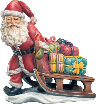 Babbo Natale con slittone K09009 (6 cm, colore)