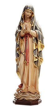 Betende Madonna mit Rosenkranz K0165 (20 cm, lasiert)