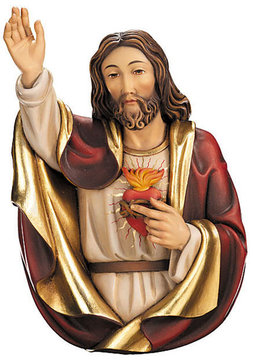 Sacro Cuore Gesù mezzobusto K0246 (8 cm, colore)