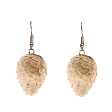 Pigna di cirmolo orecchini K01164E (2,5 cm, naturale)