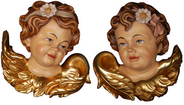 Angel head with margerita K01431 (2,36", color)