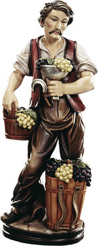 Ragazzo con uva K01702 (20 cm, colore)