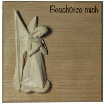 Engelrelief mit Rückwand LM402 R1 (10 cm, natur)