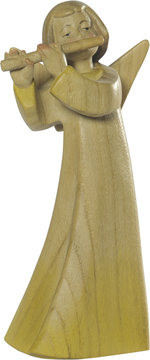 Mary's angel with flute - ash wood LM406E 3 (5,12", color)