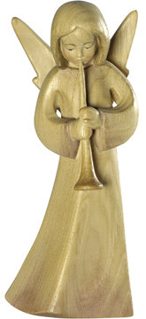 Mary's angel with trumpet - ash wood LM406E 6 (5,12", color)