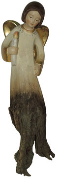 Angeli di Maria con candela - scolpiti dalla radice LM406W1 (0 cm, ?)
