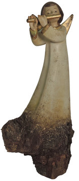 Angelo di Maria con flauto - scolpiti dalla radice LM406W3 (0 cm, ?)