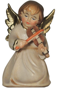 Kneeling angel with violin LM431 17 (1,77", color)