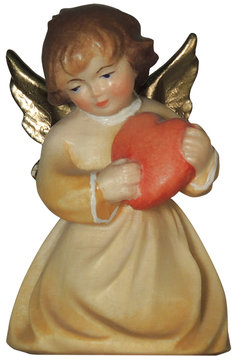 Kneeling angel with heart LM431 19 (1,77", color)