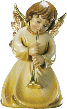 Kneeling angel with trumpet LM431 03 (1,77", color)