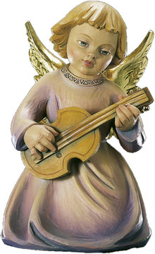 Kneeling angel with guitar LM431 05 (1,77", color)