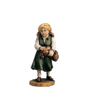 Maedchen mit Mehlsack LE10101-201 (12 cm, lasiert)
