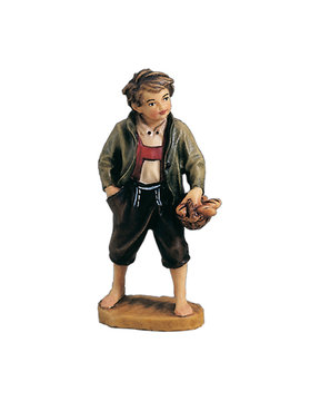 Bub mit Brotkorb LE10101-202 (12 cm, lasiert)