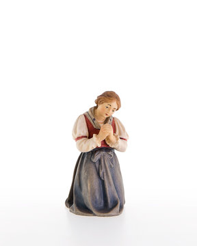 Maria in Tracht LE10101-02 (12 cm, lasiert)